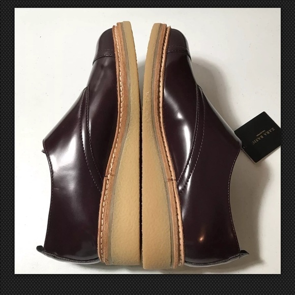 New Zara Basic Shoes Size 6 Wine Monk Strap defect - Picture 4 of 8